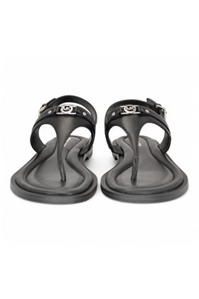 Infradito donna in pelle colore nero. MICHAEL KORS | 40S5MAFS4L-NERO